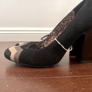 Missoni for Target limited edition Black Suede Heels With Iconic Chevron NWT